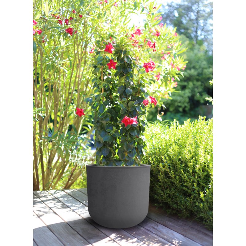 Poétic pot de plante BASAL, plastique aspect béton, 37,5 litres, 385 mm